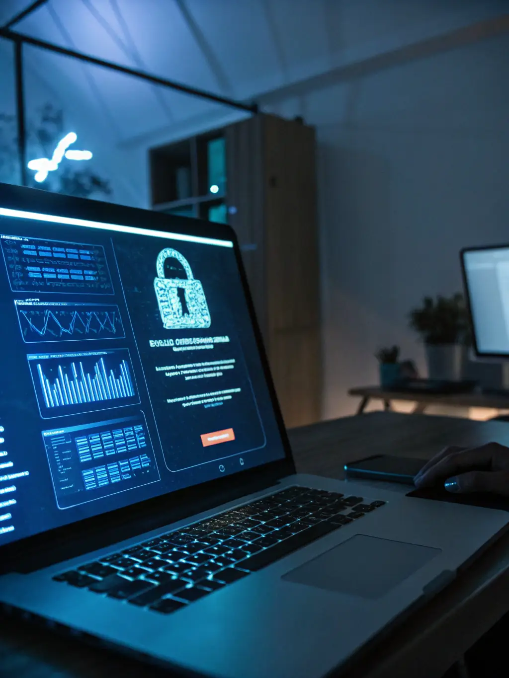 An image depicting a secure online platform with encrypted data, symbolizing the privacy and security offered to members.